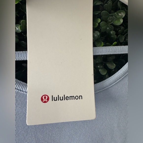 LULULEMON Lululemon Twist-Back Soft Ribbed Short-Sleeve Top in BLUE LINEN - Picture 12 of 14